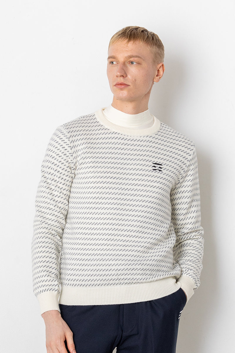 JACQUARD CREW NECK KNIT