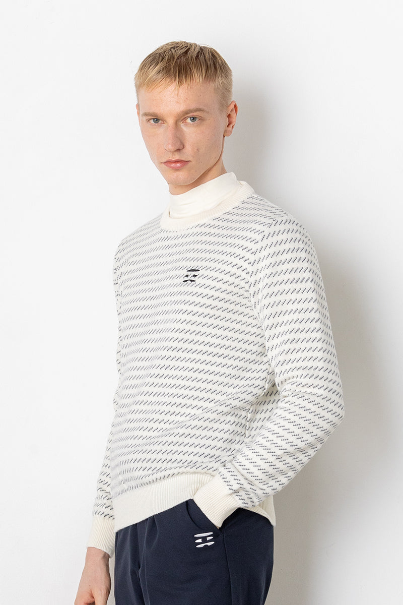 JACQUARD CREW NECK KNIT